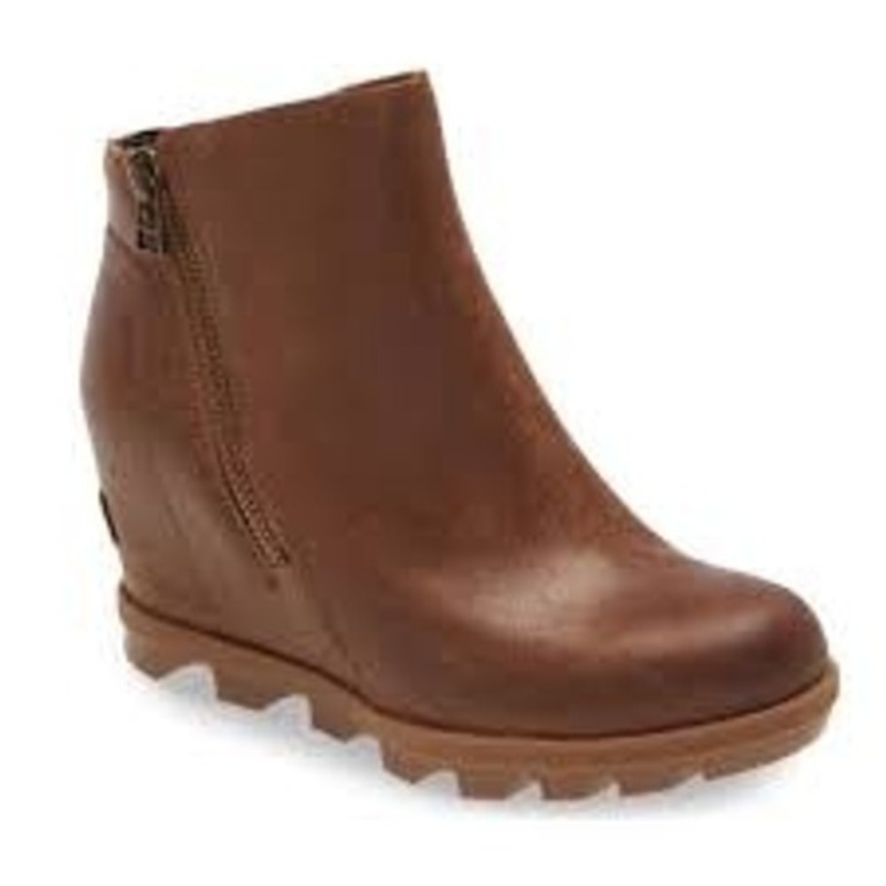 Sorel Wedge Ankle Boots Womens Brown Arctic Wedge 9.5 Distressed Leather Booties
